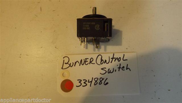 KENMORE OVEN 334886 burner control switch USED PART KENMORE OVEN 334886 burner control switch USED PART